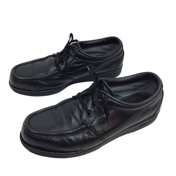 Red Wing Shoes Black Leather Oxford ANSI Safety Shoes Womens 8.5D Moc Toe - Picture 1 of 10